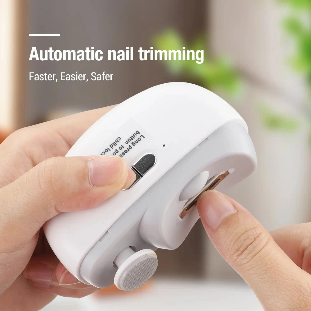 2-in-1 Electric Nail Clipper Trimmer for Baby Adult Toe Finger Cutter Tool