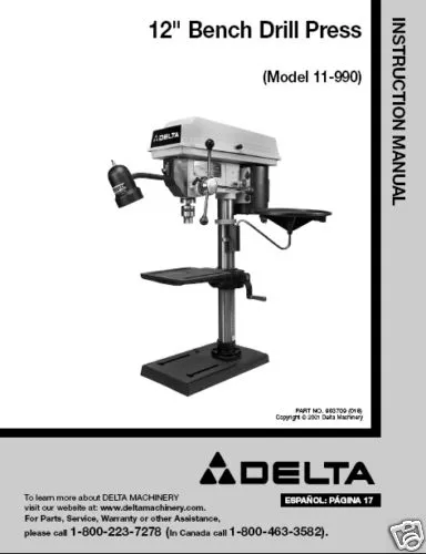 12 delta drill sale press