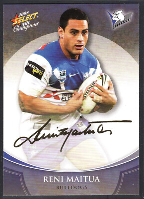 2008 NRL [GOLD FOIL SIGNATURE] CARD - FS5 Reni MAITUA (CANTERBURY-BLACKTOWN)