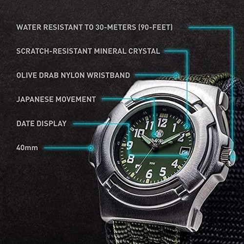 Reloj para hombre Smith & Wesson Lawman SWW-11-OD correa de nailon - Imagen 2 de 6