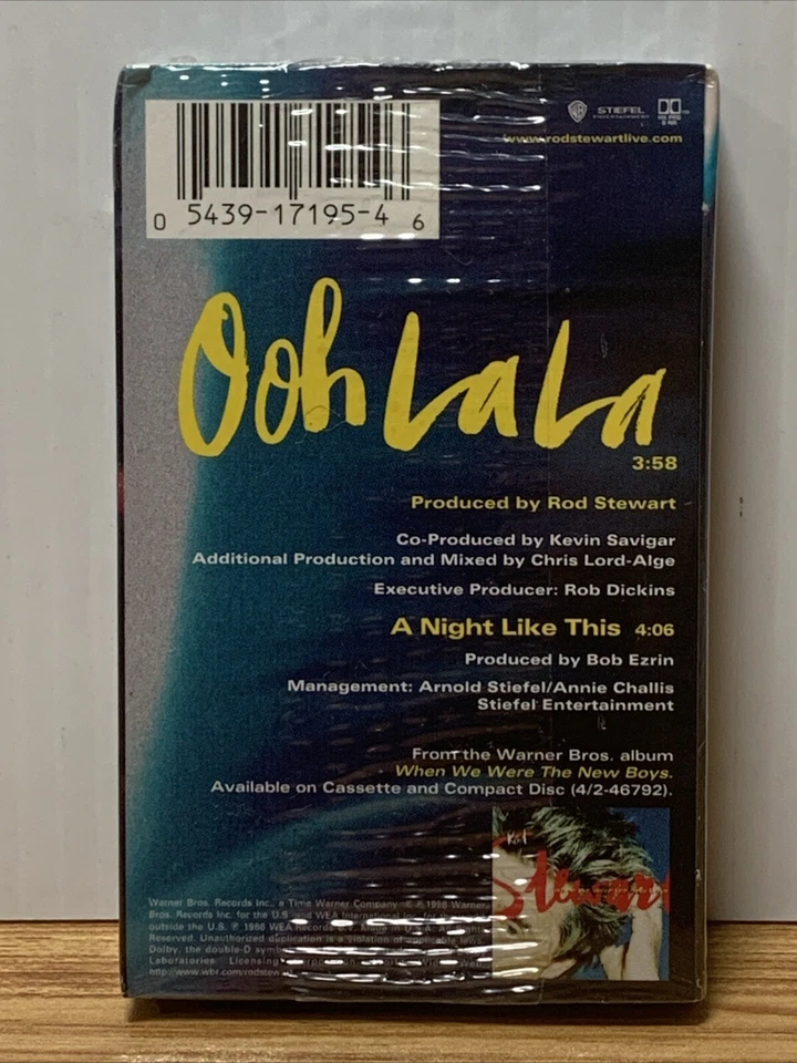 Rod Stewart:  Ooh La La  / Night Like This Cassette Single NEW SEALED - Image 3 of 3