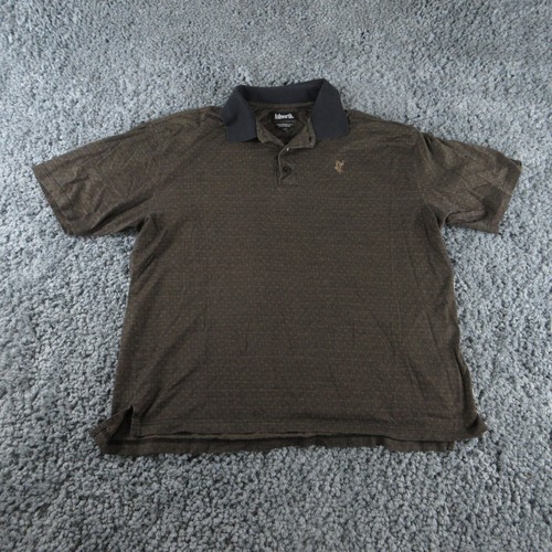 Ashworth Shirt Mens Extra Large Brown Geometric Mercerized Cotton Golf Polo - Bild 1 von 16