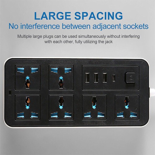 AU Power Strip Powerboard Power Board with AU Plug 3 USB 1 Type-c Ports Charger - Picture 4 of 13