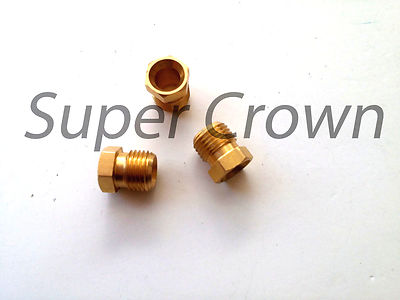 3 x BRASS THREADED MALE COMPRESSION SLEEVE NUT BUSHING Ф6mm M10x1.0P PA 6 22545