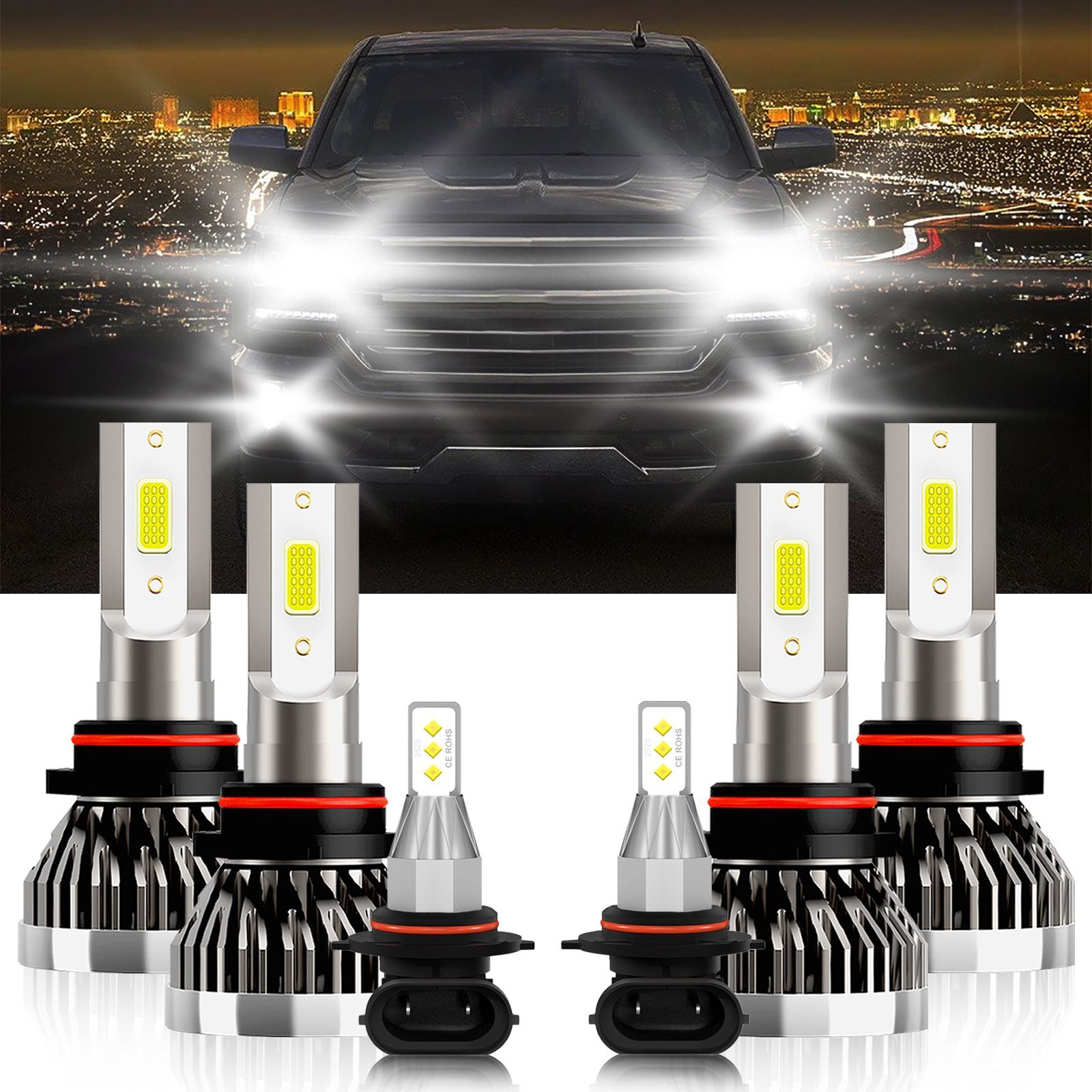 LED Headlight Fog light Bulb For Chevrolet Silverado 1500 HD Classic 2007-2007