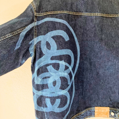 Stussy SS-LINK Denim Zip Work Jacket One Wash Unisex Size L New