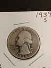 1939-S Washington Quarter 90% Silver U.S. Coin