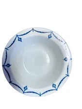 Vintage O.P. Co Syracuse China Restaurant Ware Cereal Bowl Blue Edge