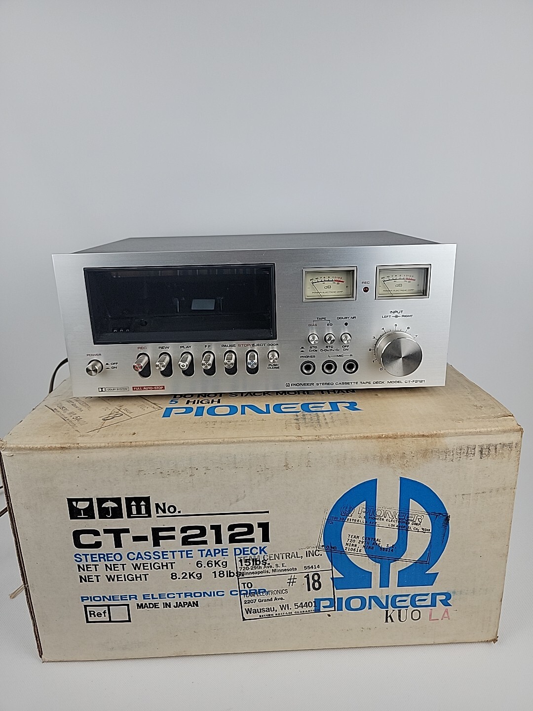 Vintage Pioneer Stereo Cassette Tape Deck Model CTF2121 eBay