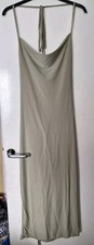 Boohoo Woman's Ruched Bum Matte Slinky Strappy Midaxi Dress Size 16 Left BNWT