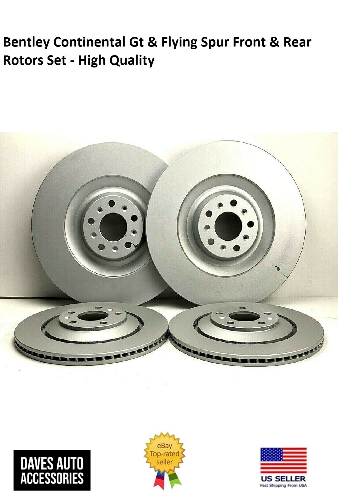 Brake Disc Rotor -Front,Rear For Bentley Continental/Flying Spur -High Quality