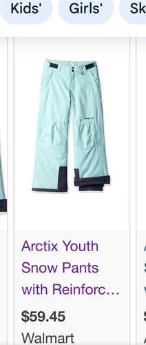 Arctic Insulated Snow Outdoor Pants Kids XL Unisex Azure Water Resistant Wind - Picture 11 of 12