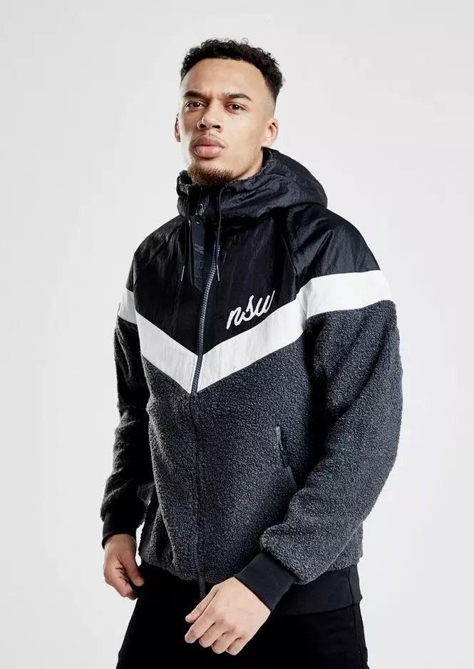 Nike women's sportswear cheap sherpa windrunner jacket