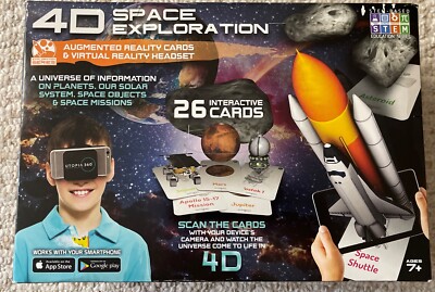 4D+ Utopia 360 VR Headset & Space Exploration Augmented Reality Cards