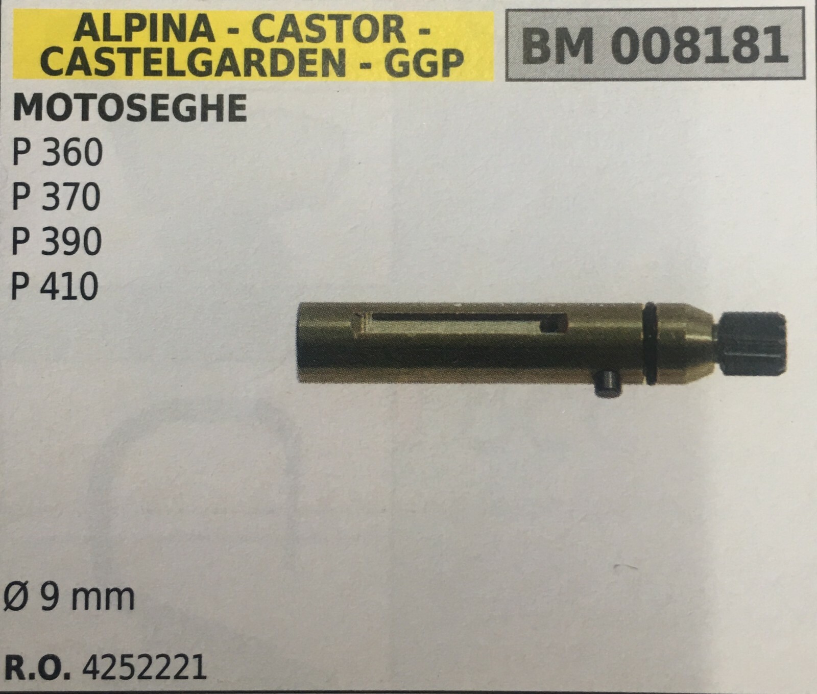 Pompa Olio Brumar BM008181 per Motoseghe Alpina, Castor e GGP