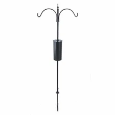  Erva 2 Arm  Pole System and Squirrel Baffle  With Twist in Ground Socket 60" Ta