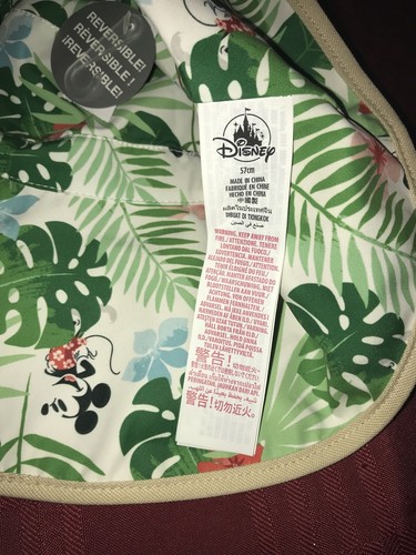 Disney Parks Mickey and Minnie Reversible Tropical Bucket Sun Hat NEW - 第 4/4 張圖片