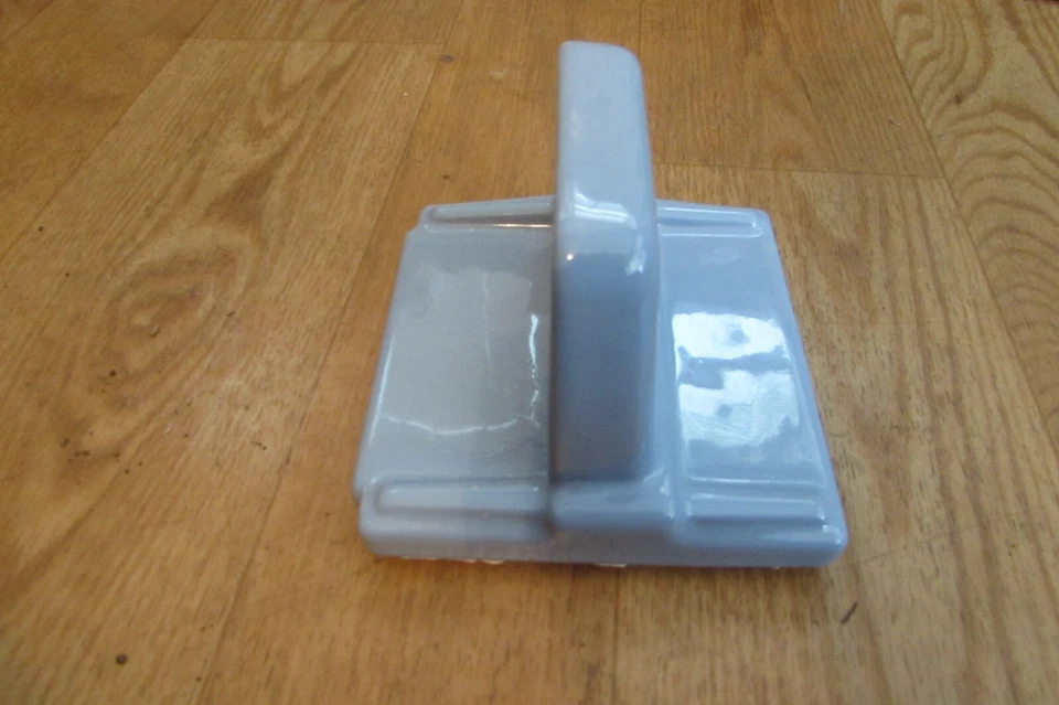 Plato porta jabón de cerámica azul claro vintage retro de mediados de siglo #1005 Foto 4 de 4