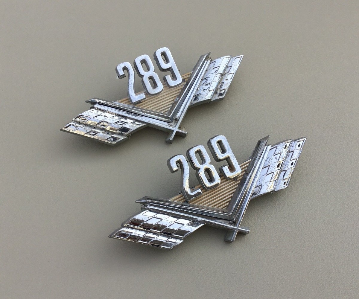 1965 Ford Fairlane 500 289 Fender Emblem Left | Right Logo
