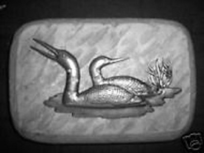 Duck cement brick mold plaster concrete loon paver mould 9'' x 6'' x over 2'' thick