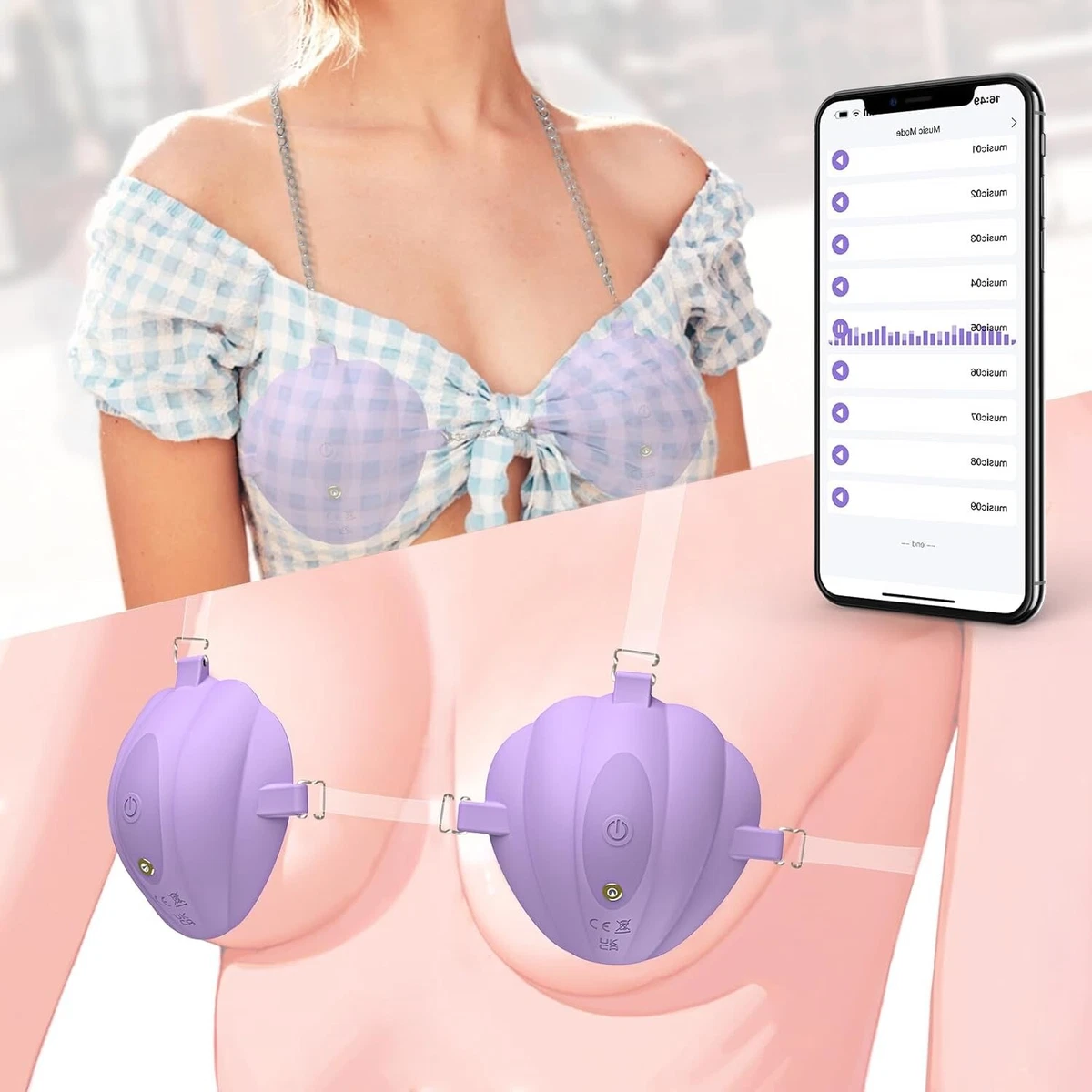 Realistic Silicone Breast Stimulator Sex Toys for sale