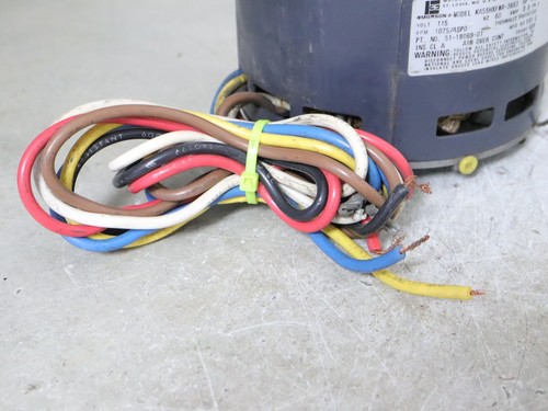 EMERSON KA55HXFWR-3683 Blower Motor 1/2 HP 1075 RPM 4SPD 115V 51-19069-01 - Picture 3 of 4