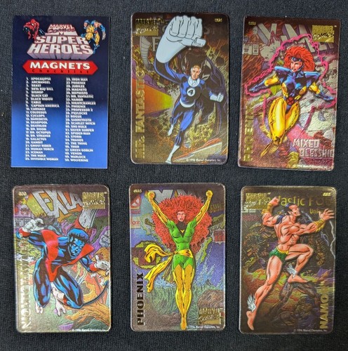 1996 Marvel Super Heroes Magnets - 5 Magnet Deck