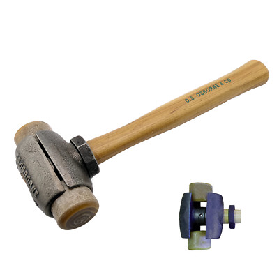C.S. Osborne Rawhide Split Head Hammer #395-2R, Size 2, Made In USA