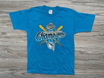 Vintage Florida Marlins World Series 1997 Champions Big Logo T