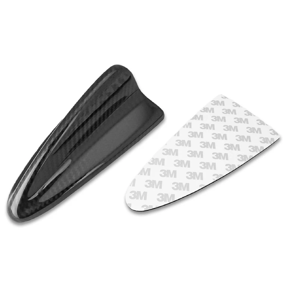 Cubierta de techo adhesiva de aleta de tiburón para auto camión sarga brillante borde de fibra de carbono real Foto 4 de 4