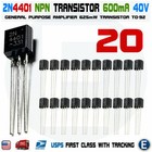 20pcs 2N4401 Transistor General Purpose Small Signal Amplifier Npn Bipolar To-92