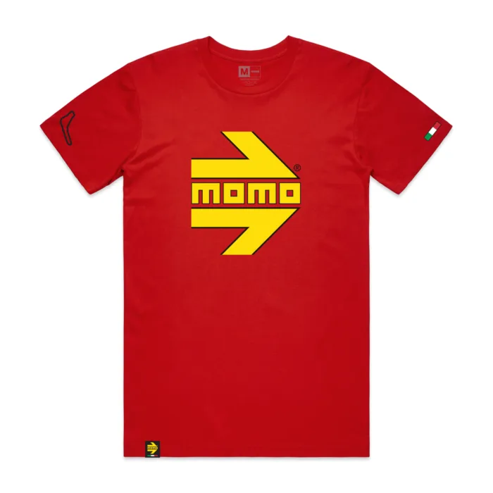MOMO T-Shirt Arrow Logo 100% Cotton Red - Size XL | eBay