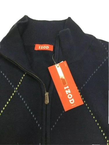 Men’s Izod 1/4 Zip Cotton Argyle Sweater •Size S *NWT - Picture 6 of 6