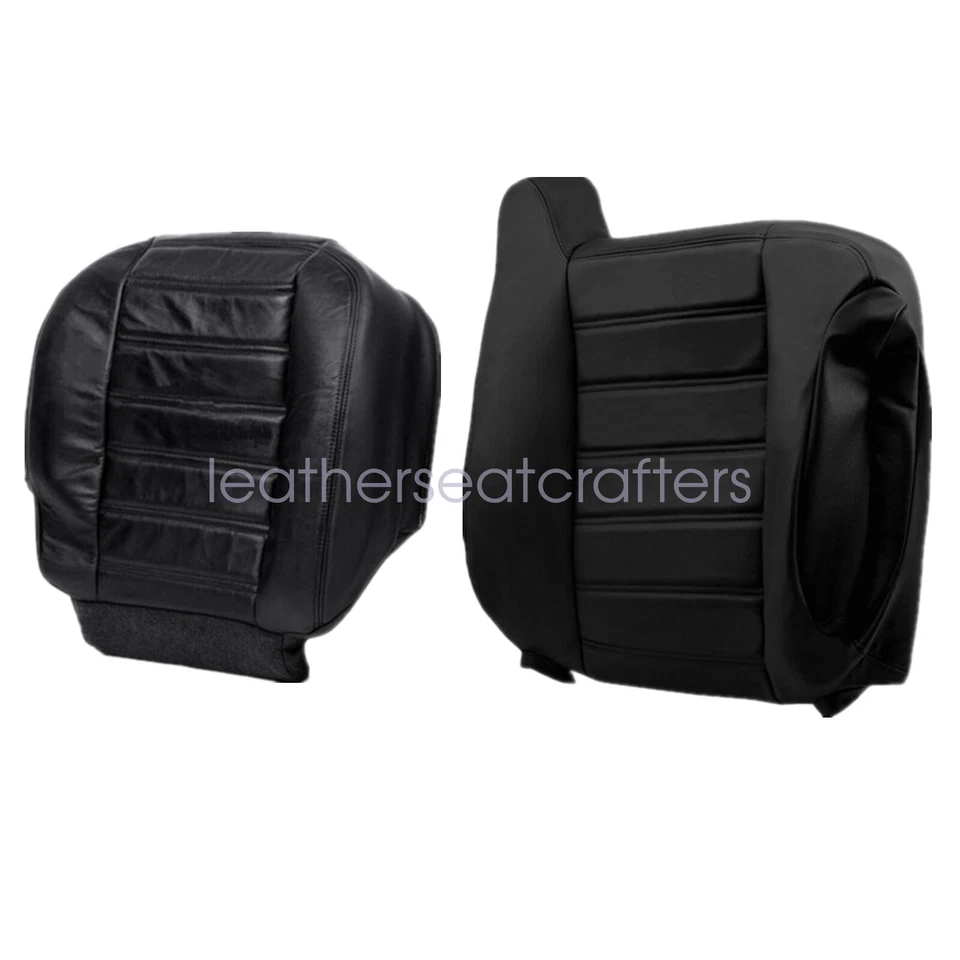 Fits 2003-2006 Hummer H2 Driver & Passenger Bottom-Top Seat Cover Black - Изображение 4 из 4