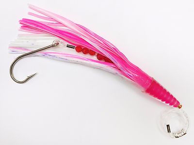 CUSTOM OFFSHORE TACKLE 9" GREEN MACHINE STYLE LURE TUNA MARLIN PINK/WHITE CUSTOM OFFSHORE TACKLE 9" GREEN MACHINE STYLE LURE TUNA MARLIN PINK/WHITE