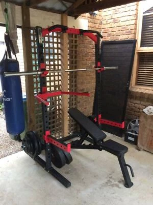 Home Gym Squat Rack Bench Press Weight Set Gym Fitness