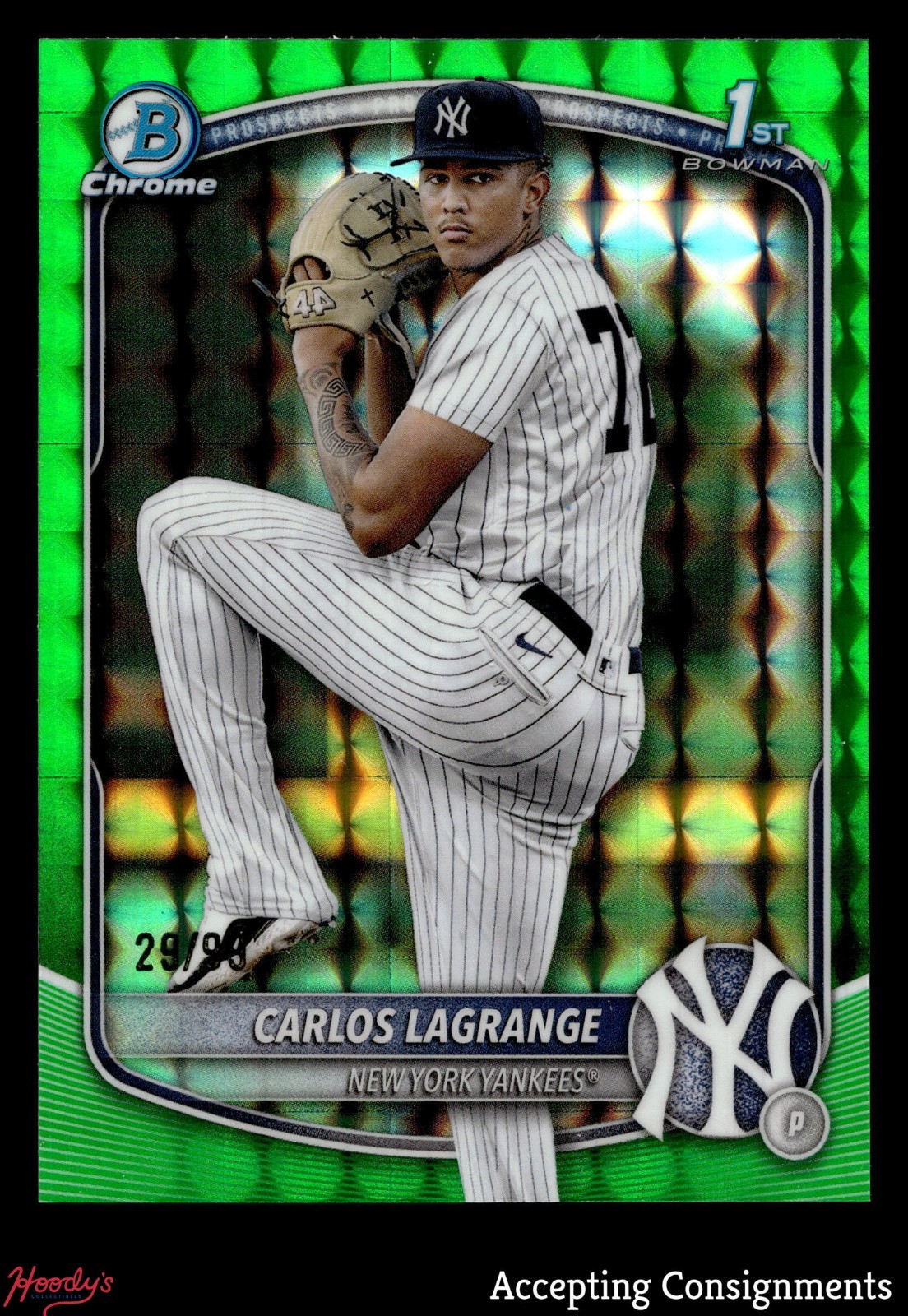 2025 Bowman Chrome Prospects Green Geometric Carlos Lagrange 1ST ROOKIE 29/99