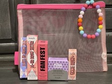 Benefit Cosmetics Beauty 6-Pieces Set W/Bag Brow Products Mascara Mask NEW