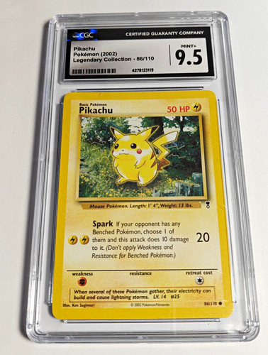 Pikachu graded CGC 9.5 for sale on eBay