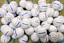 50 Callaway Supersoft Splatter 360 Blue 5A White Used Golf Balls 4dozen 2extra 