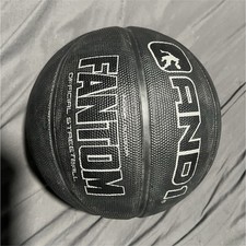 AND1 Fantom Official Street Basketball Rubber Ball Black