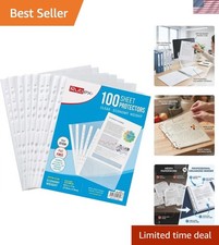 Sheet Protectors, Clear, 11 Hole, Top Loading, 100 Sheets