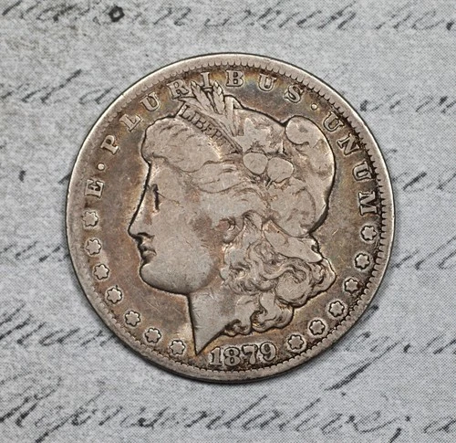 1879-CC Morgan Dollar Fine Crusty Original Not Cleaned! #EUQ9
