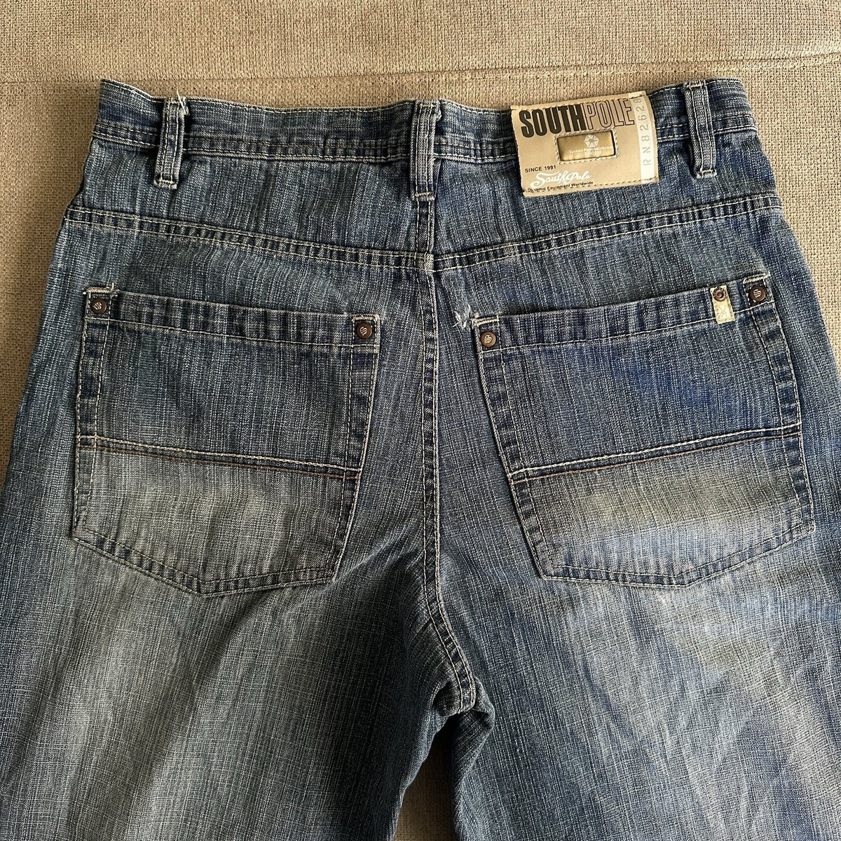 Vtg Y2K Southpole Jeans Gold Tab Baggy Wide Leg size 34x30 | eBay