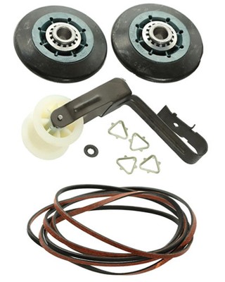 Whirlpool LER5636EQ3 Genuine Dryer Rollers Belt Pulley Kit
