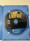 A Way Out PS4 (Sony PlayStation 4, 2018) No Manual