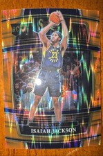 2021 Panini Select Concourse Isaiah Jackson Rare Orange Flash Prizm (RC) Pacers