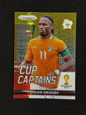 DIDIER DROGBA IVORY COAST CAPTAINS YELLOW RED PULSAR #7 2014 PANINI PRIZM Rookie
