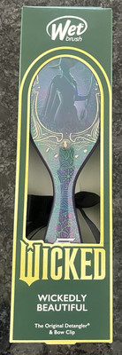 Wet Brush WICKED ''Wickedly Beautiful'' Detangler Brush and Bow Clip New!