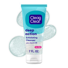 Clean  Clear Deep Action Exfoliating Facial Cleanser, Scrub  - 7 Fl Oz Tube
